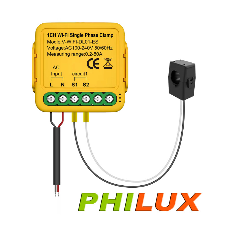 Licznik prądu energii 1 fazowy wifi 80A