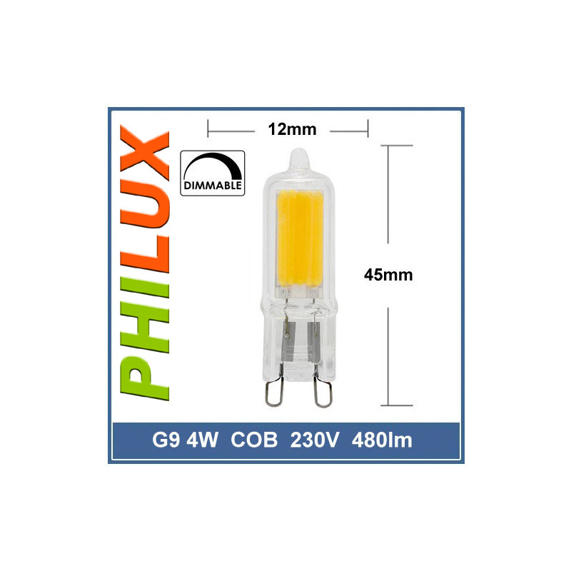 LED G9 230V 4W COB 480lm ściemnialna